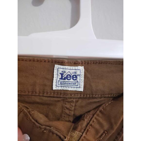 Lee Workwear Pants Women's Size 18M Khaki Brown Utility Cargo Heavy Duty Outdoor - Picture 2 of 6